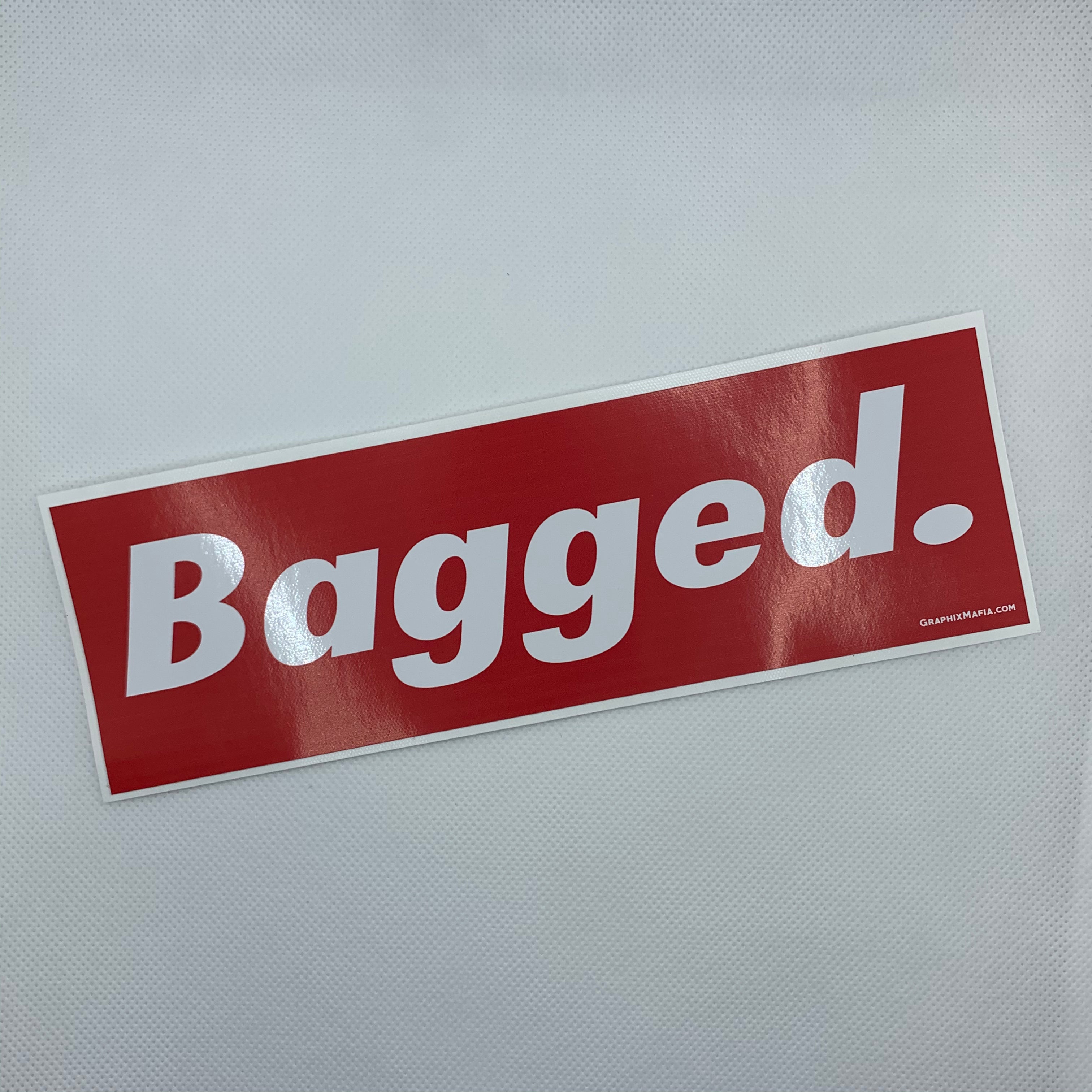 Sticker Bagging Bagged Bumper Sticker – Graphix Mafia